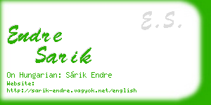 endre sarik business card